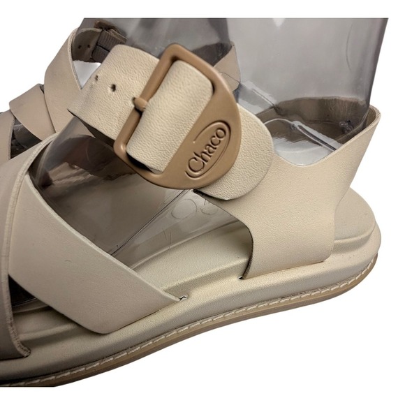 Chaco Townes Women's Leather Sandals Size 7 Beige Comfort Walking Travel - Picture 6 of 13